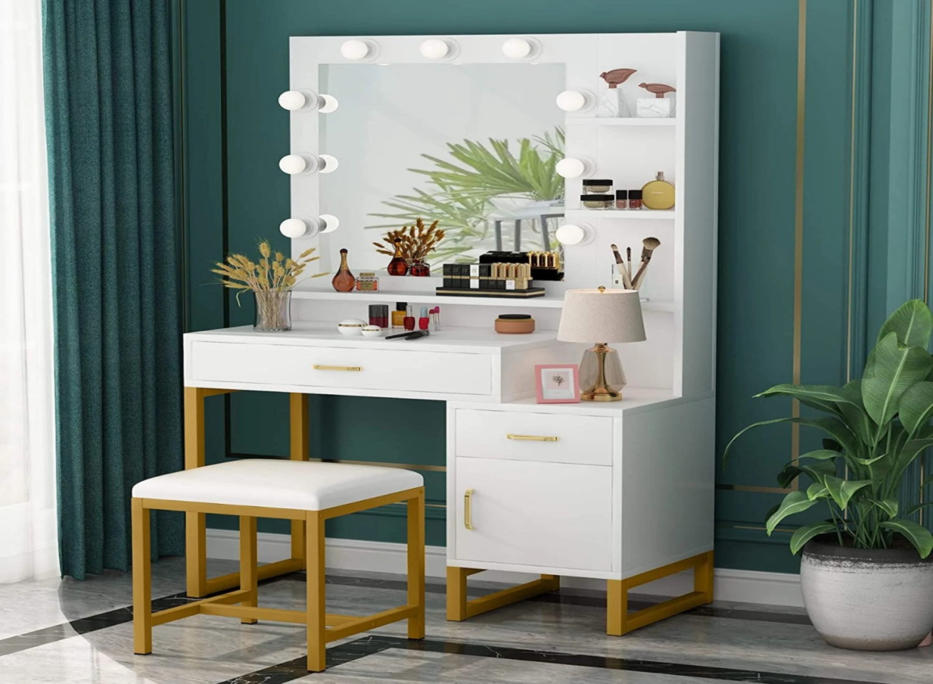 bedroom dressing table and cupboard