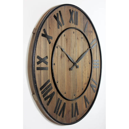Home Decor: Wood Wall Clock Brown