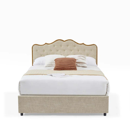 Hydraulic bed: Upholstered Storage Bed