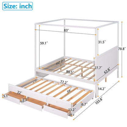 Poster Bed: Drawer Storage Bed