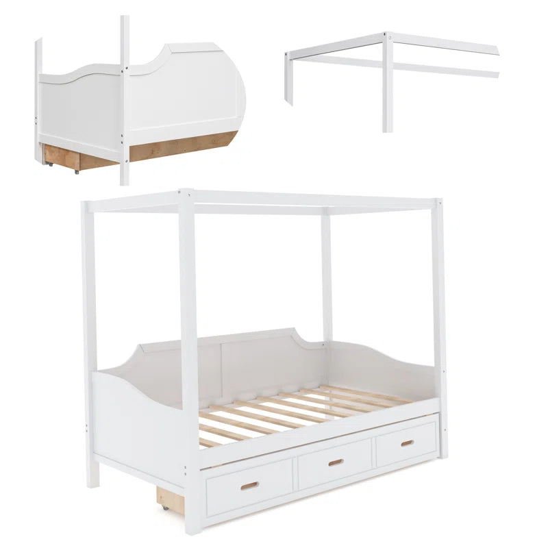 Poster Bed: Storage Bed White