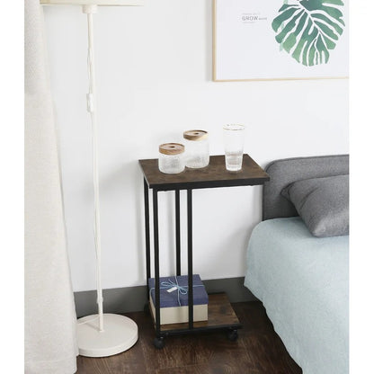 Side Tables: Rustic Brown Edgecliff Tray Table