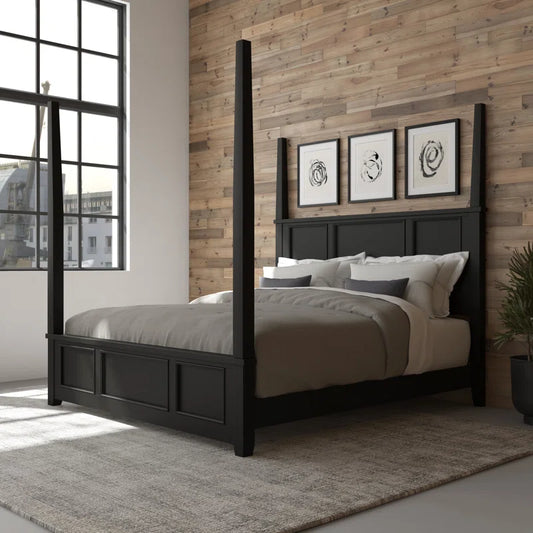 Single Bed: Wooden Frame Bed