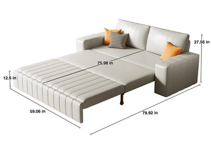 Sofa Bed: Leather Sofa Cum Bed