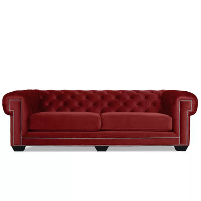  4 Seater Sofa Set 103'' Velvet Rolled Arm