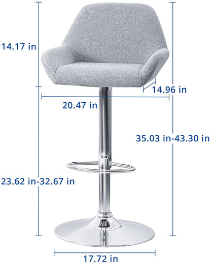 Bar Stool Fabric Adjustable Barstools , Counter Stool Chair Bar Height