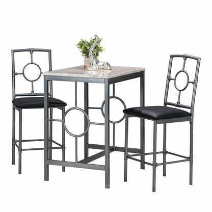 Bar Table Set: 3 Piece Counter Height Pub Table Set