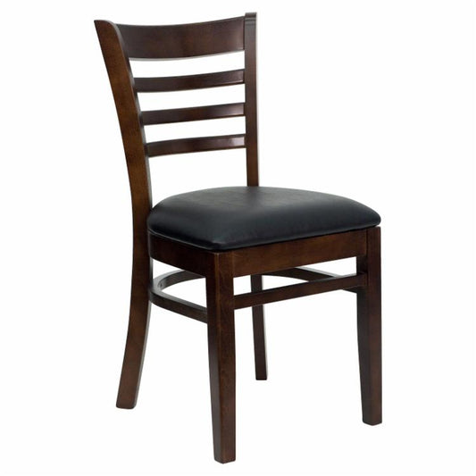 Cafe Chair: 19.5 in. Ladder Back Restaurant Chair