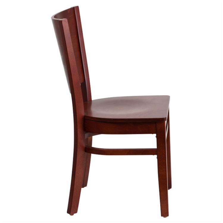 Cafe Chair: 8.25 in. Solid Back Restaurant Chair