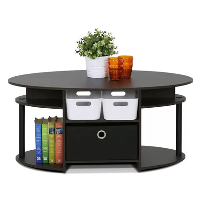 Coffee Table: Shelf Coffee Table with Storage