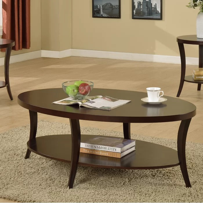 Coffee Table: Solid Wood Brown Coffee Table
