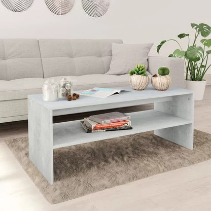 Coffee Table: Wooden 4 Legs Coffee Table with Storage