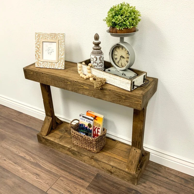 Console Table : Solid Wood Console Table