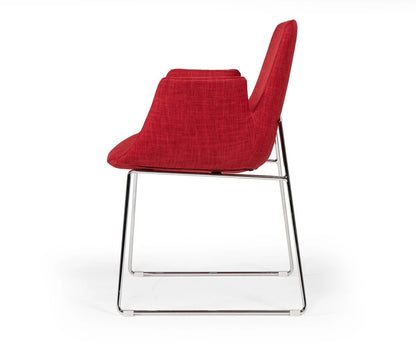 Dining Chair Alen Modern Red Fabric Dining Chair