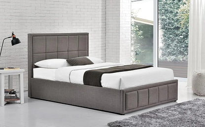   Double Bed: Grey Fabric  Double Bed