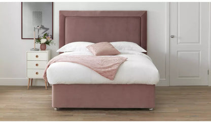 Double Bed: Pink 2 Drawer Double Bed