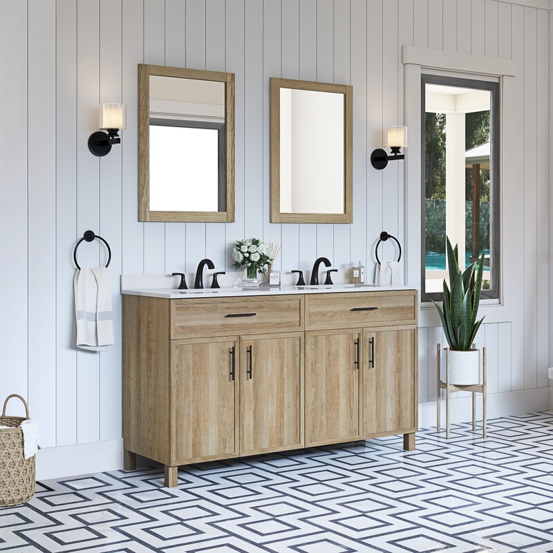 Double Sink Vanities: 60" Double Bathroom Vanity Set – GKW Retail