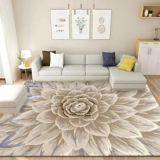 Carpets: Flower Printed Floor Mats Anti-Skid Washable Carpet