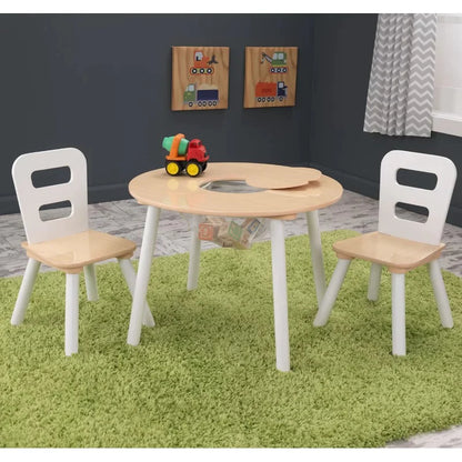 Kids Writing Table: Kids Round Play / Activity Table and Chair Set