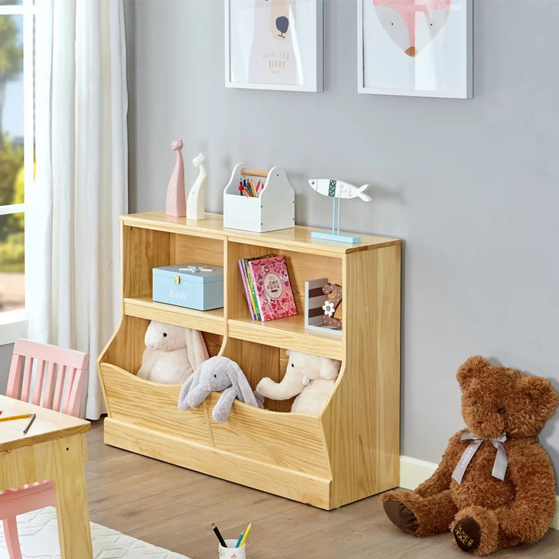 Kids Toy Storage Unit: Wood/White Toy Storage Box – GKW Retail