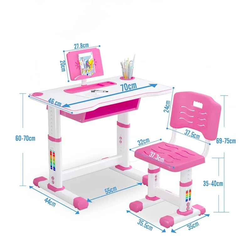 Kids Writing Table: 27.5" Writing Desk and Chair Set