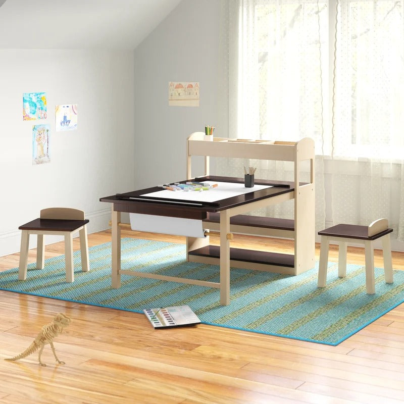 Kids Writing Table Kids 3 Piece Rectangular Arts And Crafts Table