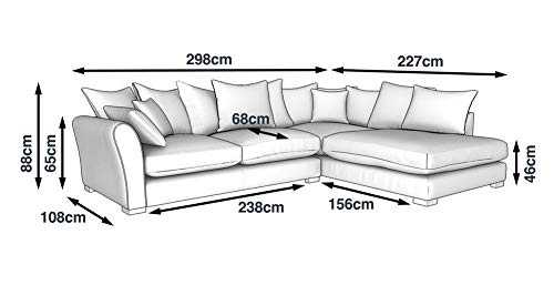 L Shape  Sofa Set:- Largein Fabric Sofa Set  (Cream)