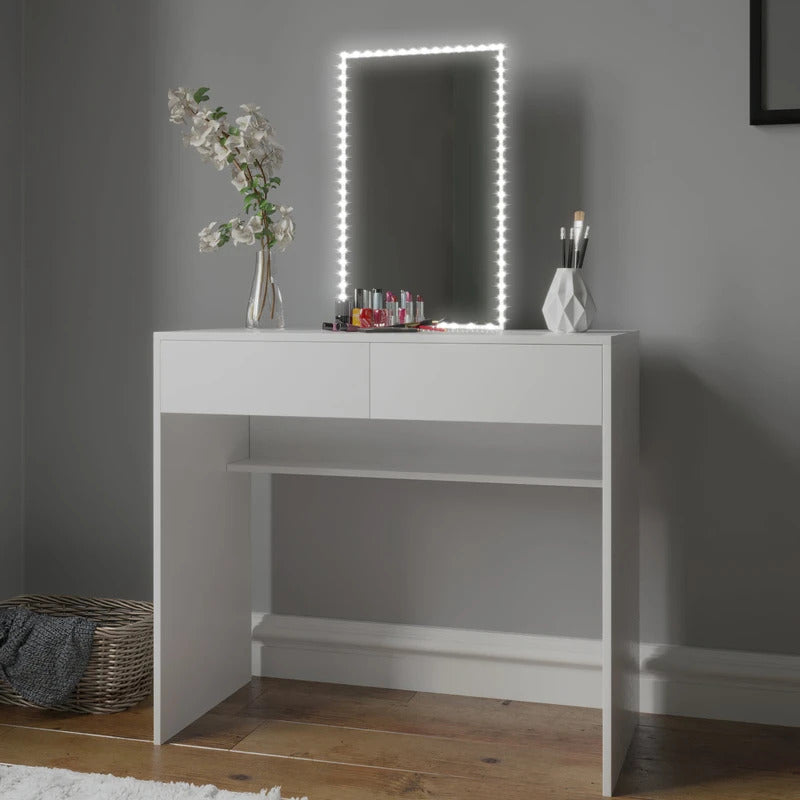 Makeup Vanity: Lita White Dressing Table With LED Lights – GKW Retail