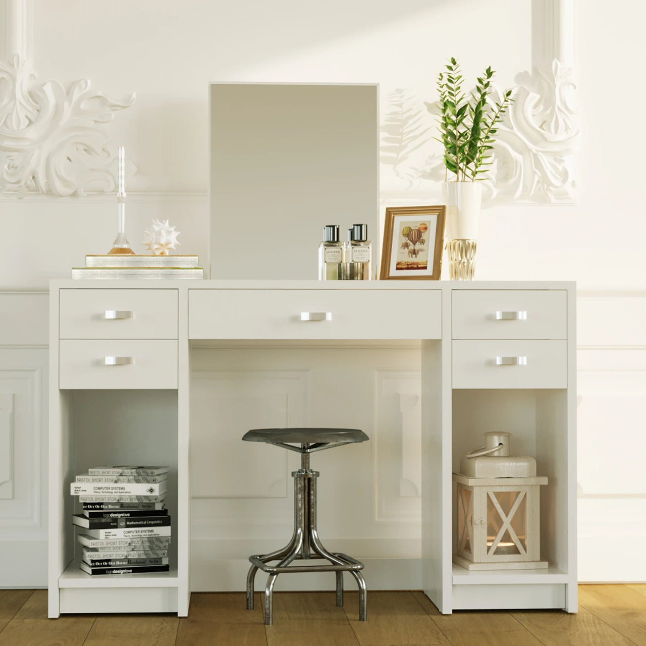 Makeup Vanity : Alina White Dressing Table – GKW Retail