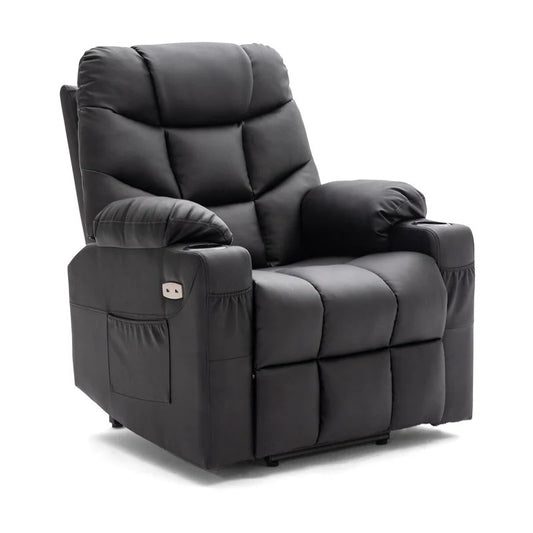 Massage Chairs: Modern Leatherette Adjustable Width Heated Massage Chair