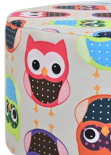 Pouffe: Owl Pouffe With Digital Print