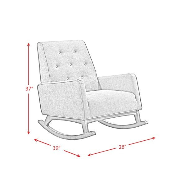 Rocking Chair Button-Tufted Velvet Rocking Chair