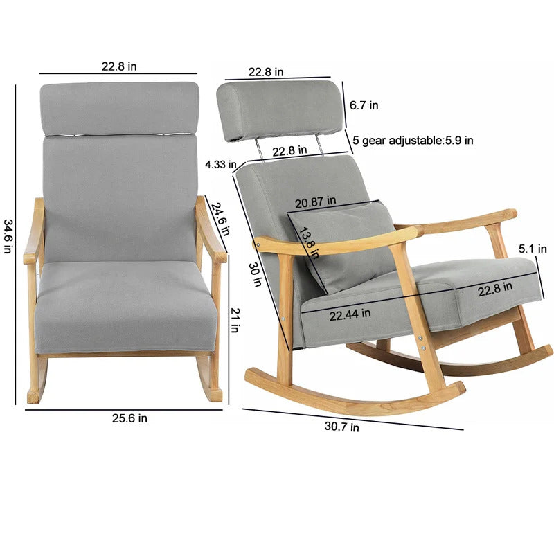 Rocking Chair: Grey Rocking Chair