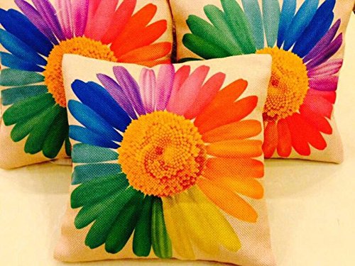 Cushion Covers: Set of 5 Floral Decorative Hand Made Jute Throw/Pillow Cushion Covers