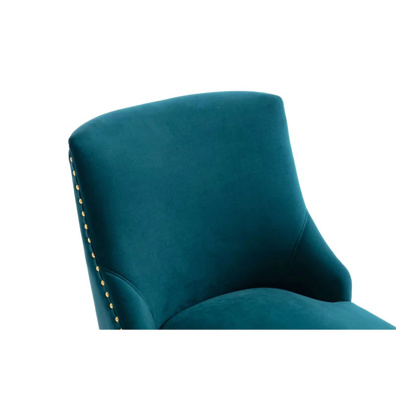 Slipper Chair: 21.57'' Wide Velvet Slipper Chair
