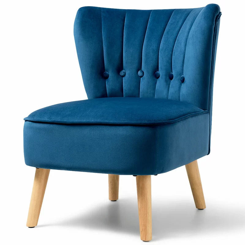 Slipper Chair: 21'' Wide Velvet Slipper Chair