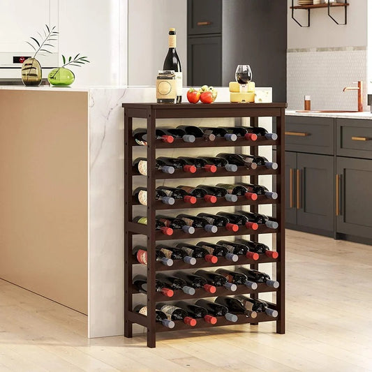 Wine Racks : 42 Bottle Floor Wine Bottle Rack