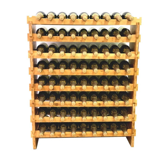 Wine Racks : Alexa Solid Wood Floor Wine Bottle Rack in Brown