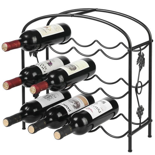 Wine Racks : Hedersett Floor Wine Bottle Rack in Black