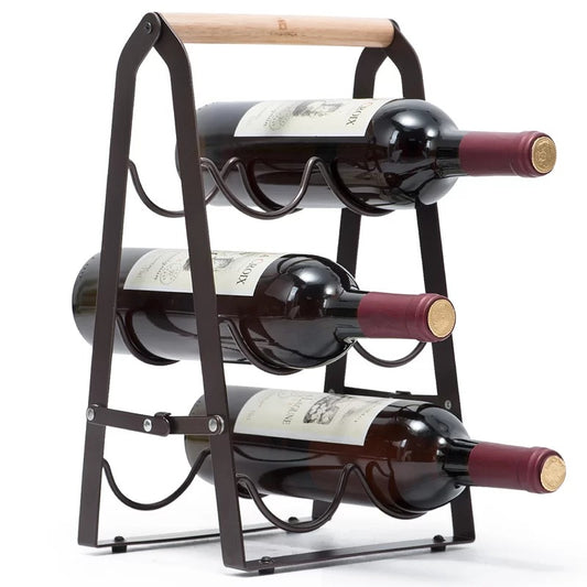 Wine Racks : Tabletop Wine Bottle Rack in Copper