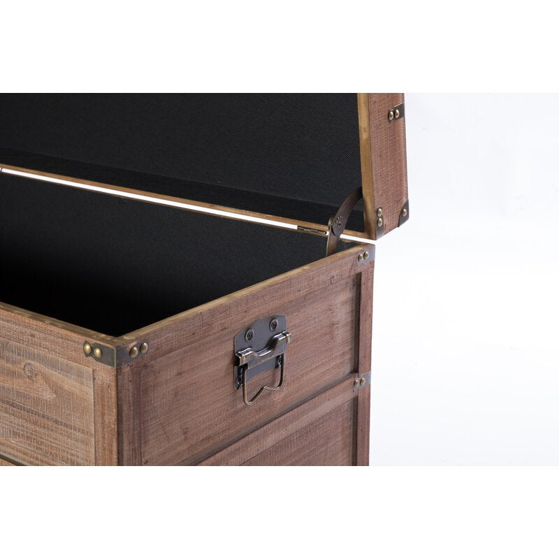 Wooden Box : 2 Piece Blanket Storage Box