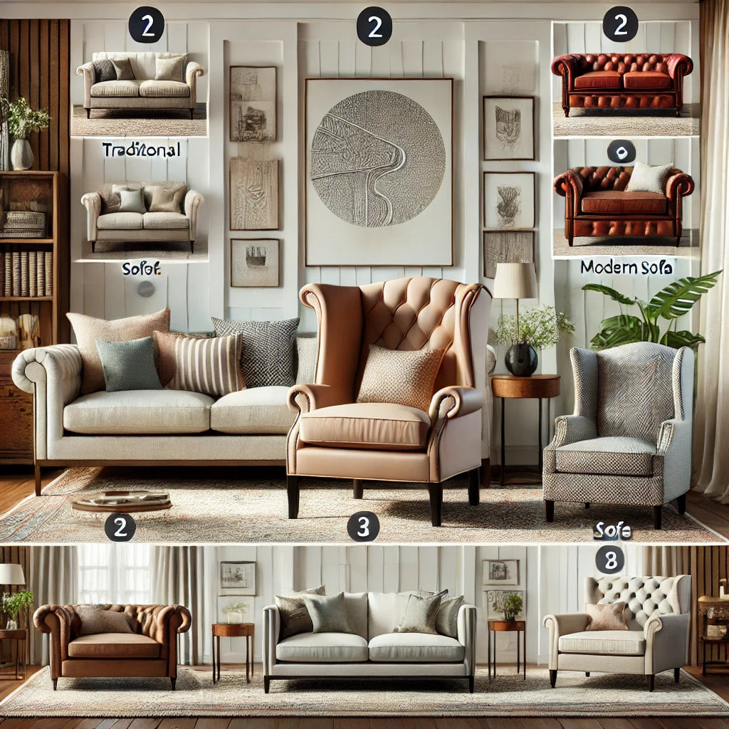 what sofa goes with wingback chairs