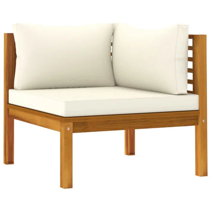 3-Seater Sofa: Patio Sofa with Cushion Solid Acacia Wood