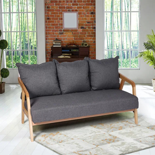 3-seat Wood Arm Sofa
