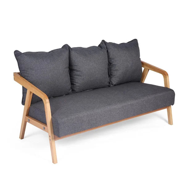 3-seat Wood Arm Sofa