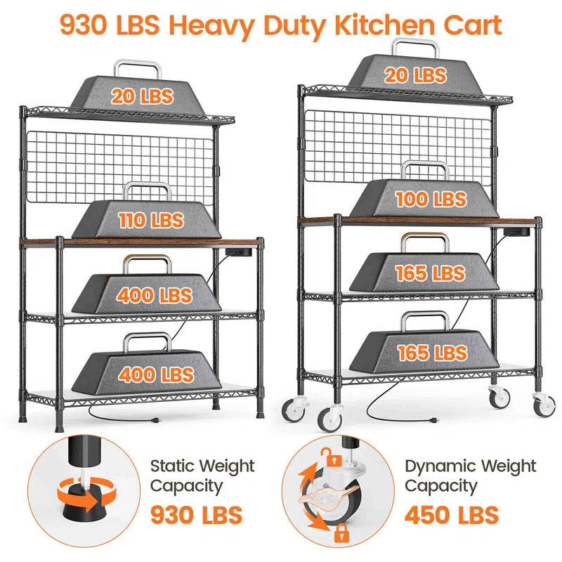 Kitchen Racks: 36'' Standard Baker's Rack Made of Metal and Compatible ...