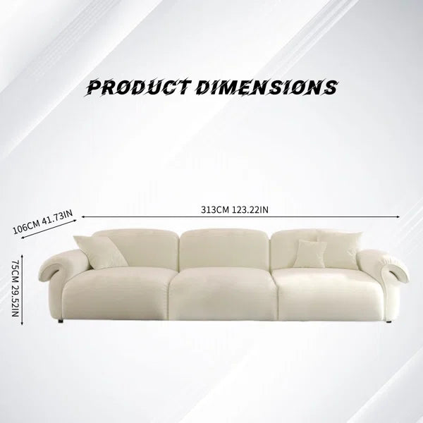 3 Seater Sofa: 123'' Upholstered Sofa
