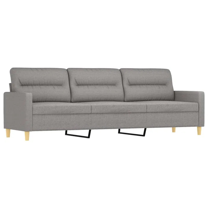 3 Seater Sofa: 3-Seater Sofa with Pillows & Cushions 82.7" Fabric