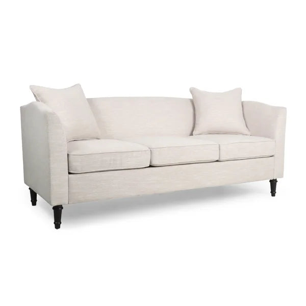 3 Seater Sofa: 74.75" Tuxedo Arm Sofa