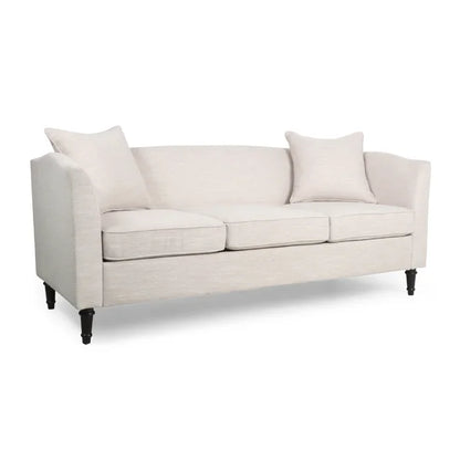 3 Seater Sofa: 74.75" Tuxedo Arm Sofa